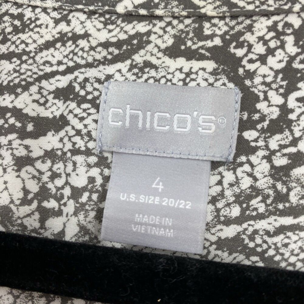 Chicos 4 Top Size Xxl Gray Python Pattern Sandwas… - image 5